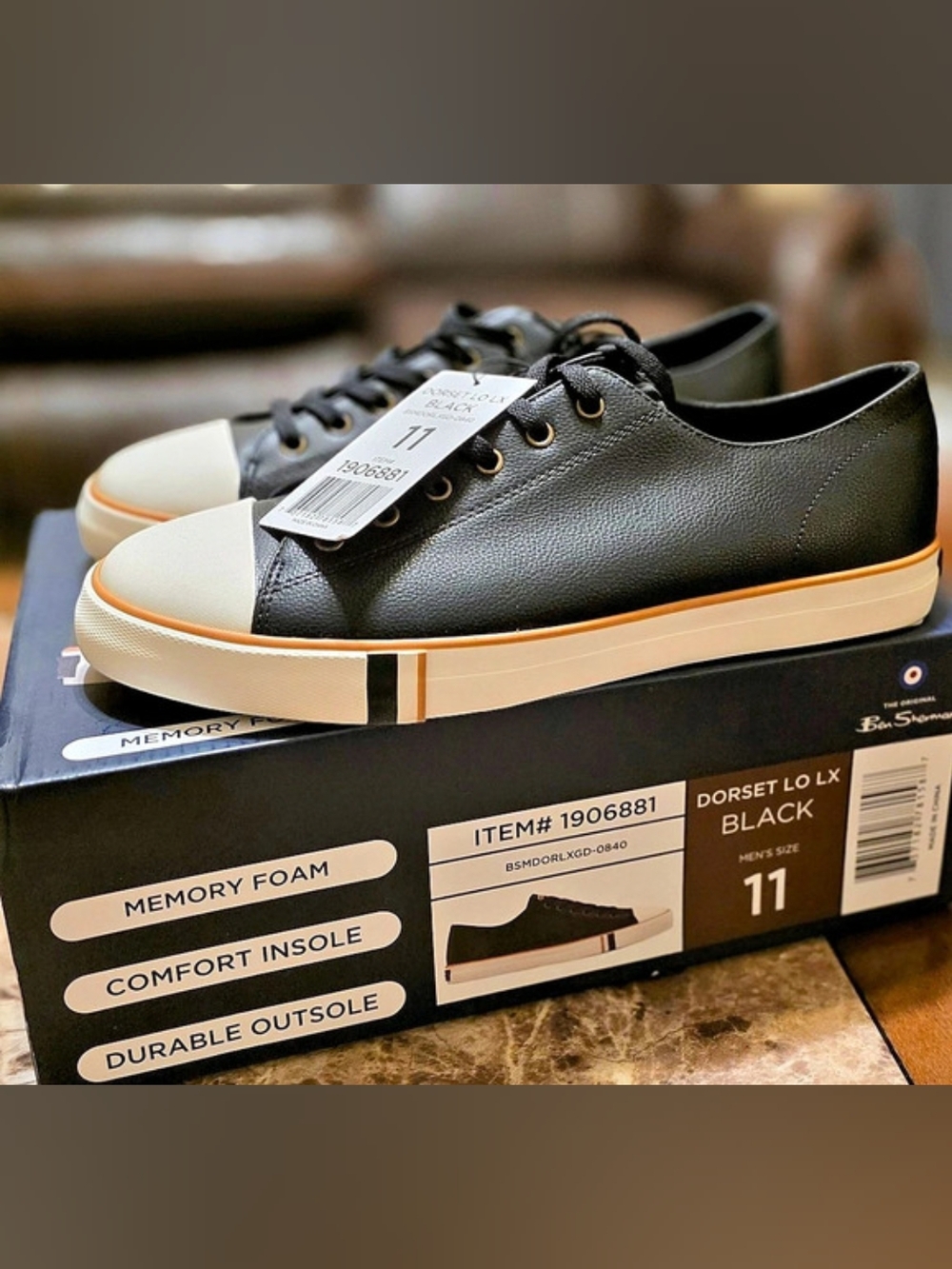 Ben Sherman Dorset Lo LX Men's Black & White US 11 NWT